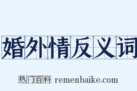 婚外情反义词是什么意思的图片